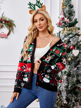 Load image into Gallery viewer, Reindeer Button Up Long Sleeve Cardigan