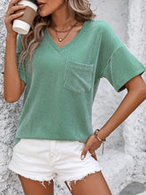 Load image into Gallery viewer, V-Neck Dropped Shoulder T-Shirt