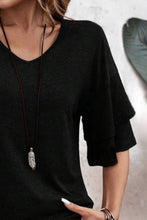 Load image into Gallery viewer, V-Neck Half Sleeve Blouse