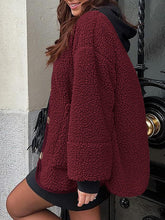 Load image into Gallery viewer, Contrast Button Up Sherpa Jacket with Pockets