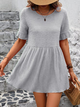 Load image into Gallery viewer, Round Neck Short Sleeve Blouse