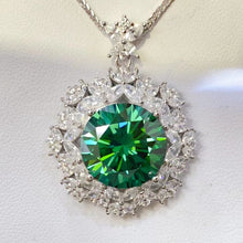 Load image into Gallery viewer, 10 Carat Moissanite 925 Sterling Silver Pendant Necklace