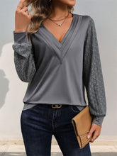 Load image into Gallery viewer, V-Neck Long Sleeve Top