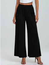 Load image into Gallery viewer, Pocketed Elastic Waist Wide Leg Pants