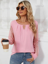 Load image into Gallery viewer, Cutout Round Neck Long Sleeve T-Shirt