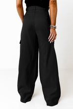 Load image into Gallery viewer, Ruched Wide Leg Pants with Pockets