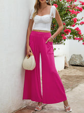 Load image into Gallery viewer, Pocketed Elastic Waist Wide Leg Pants