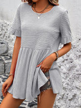 Load image into Gallery viewer, Round Neck Short Sleeve Blouse