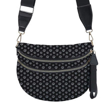 Load image into Gallery viewer, Roni - Nylon Crossbody - Black & Grey Paw -