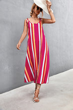 Load image into Gallery viewer, Striped Scoop Neck Cami Dress
