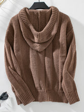 Load image into Gallery viewer, Drawstring Long Sleeve Hooded Sweater