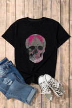 Load image into Gallery viewer, Skull Round Neck Short Sleeve T-Shirt