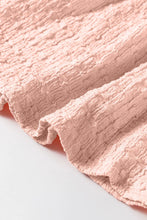 Load image into Gallery viewer, Textured Tie Neck Three-Quarter Sleeve Blouse