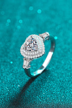Load image into Gallery viewer, 1 Carat Moissanite 925 Sterling Silver Heart Ring