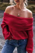 Load image into Gallery viewer, Off-Shoulder Long Sleeve Sweater