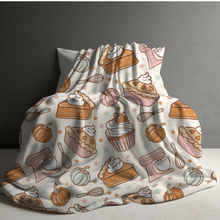 Load image into Gallery viewer, Blanket - Halloween - Fall Cake Pie Baking - PREORDER 7/29-8/1