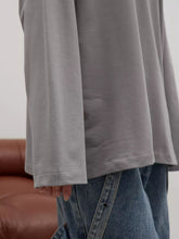 Load image into Gallery viewer, Round Neck Dropped Shoulder Long Sleeve T-Shirt