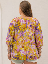 Load image into Gallery viewer, Plus Size Printed Tie Neck Blouse