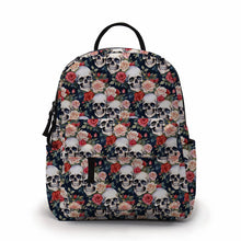Load image into Gallery viewer, Mini Backpack - Halloween - Skull Roses - PREORDER