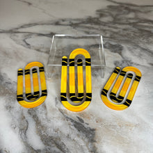 Load image into Gallery viewer, Jumbo Paperclip - Yellow Crayon