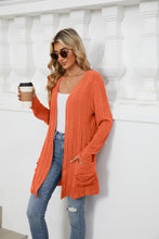 Load image into Gallery viewer, Pocketed Open Front Long Sleeve Cardigan