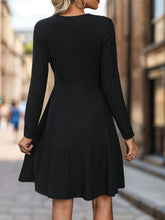 Load image into Gallery viewer, Cutout Long Sleeve Knee Length Dress