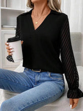 Load image into Gallery viewer, V-Neck Flounce Sleeve Blouse