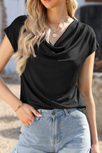 Load image into Gallery viewer, Cowl Neck Short Sleeve T-Shirt
