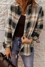 Load image into Gallery viewer, Plaid Collared Neck Button Up Long Sleeve Shirt