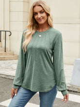 Load image into Gallery viewer, Round Neck Long Sleeve T-Shirt