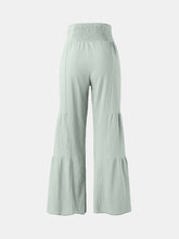 Load image into Gallery viewer, Tied Ruched Wide Leg Pants