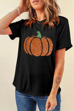 Load image into Gallery viewer, Pumpkin Round Neck Short Sleeve T-Shirt