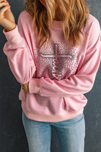 Load image into Gallery viewer, Graphic Round Neck Long Sleeve Sweatshirt