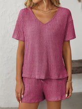 Load image into Gallery viewer, Mandy V-Neck Short Sleeve Top and Shorts Set