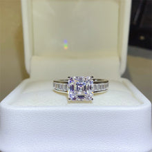 Load image into Gallery viewer, 3 Carat Moissanite 925 Sterling Silver Square Shape Ring