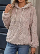 Load image into Gallery viewer, Drawstring Long Sleeve Plush Hoodie