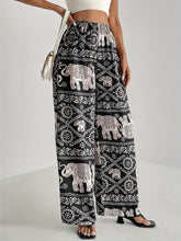Load image into Gallery viewer, Printed Wide Leg Elastic Waist Pants