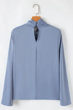 Load image into Gallery viewer, Cutout Turtleneck Long Sleeve Blouse