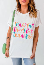 Load image into Gallery viewer, Full Size THANKFUL Round Neck Short Sleeve T-Shirt