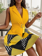 Load image into Gallery viewer, Collared Neck Sleeveless Mini Dress