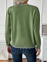 Load image into Gallery viewer, Contrast Trim Quarter Zip Long Sleeve Knit Top