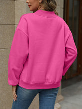 Load image into Gallery viewer, V-Neck Long Sleeve Dropped Shoulder Sweatshirt