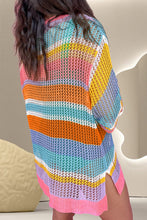 Load image into Gallery viewer, Openwork Round Neck Dropped Shoulder Knit Cover-Up