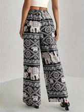 Load image into Gallery viewer, Printed Wide Leg Elastic Waist Pants