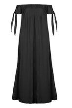 Load image into Gallery viewer, Slit Off Shoulder Short Sleeve Midi Dress