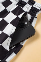 Load image into Gallery viewer, Drawstring Checkered Shorts with Pockets