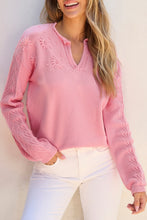 Load image into Gallery viewer, Daisy Notched Long Sleeve Sweater