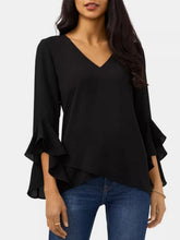 Load image into Gallery viewer, V-Neck Flounce Sleeve Blouse