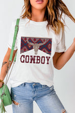 Load image into Gallery viewer, Graphic Round Neck Short Sleeve T-Shirt