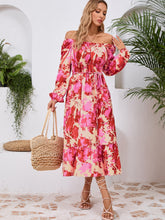 Load image into Gallery viewer, Printed Long Sleeve Midi Dress
